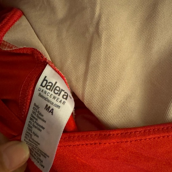 Balera Red Long Sleeve Leotard - Picture 5 of 5